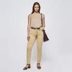 SAVILLE ROW - Pantalón Regular Tiro Alto Mujer