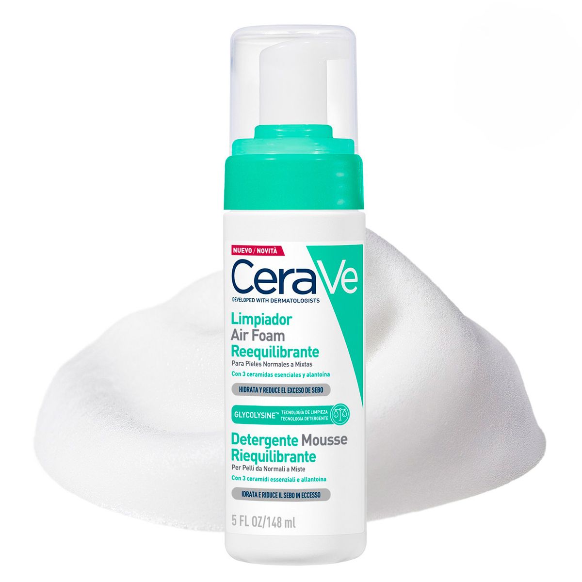 CERAVE - Limpiador Air Foam Reequilibrante 148 ml