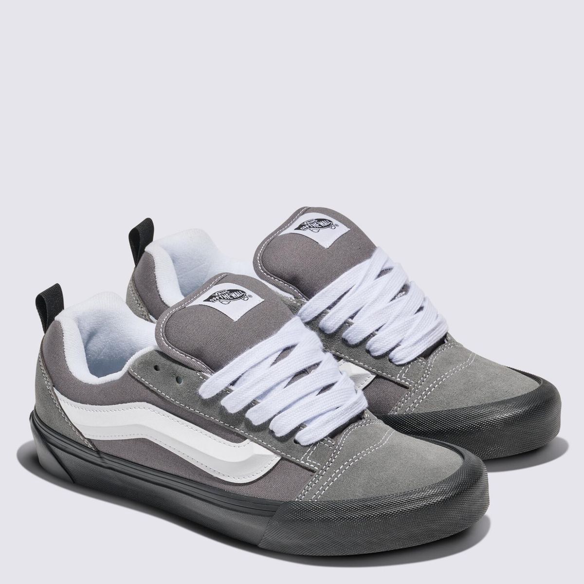 VANS - Knu Skool Zapatilla Urbana Hombre Cuero Gris Vans