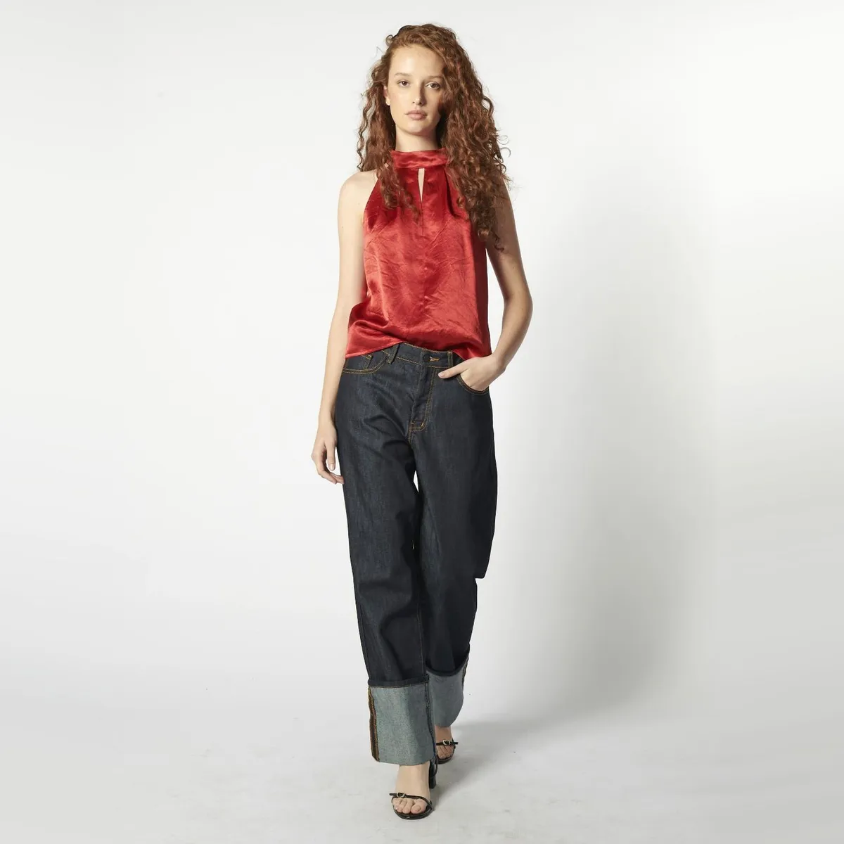 SINGOLARE - Jeans Culotte Tiro Alto Mujer Singolare