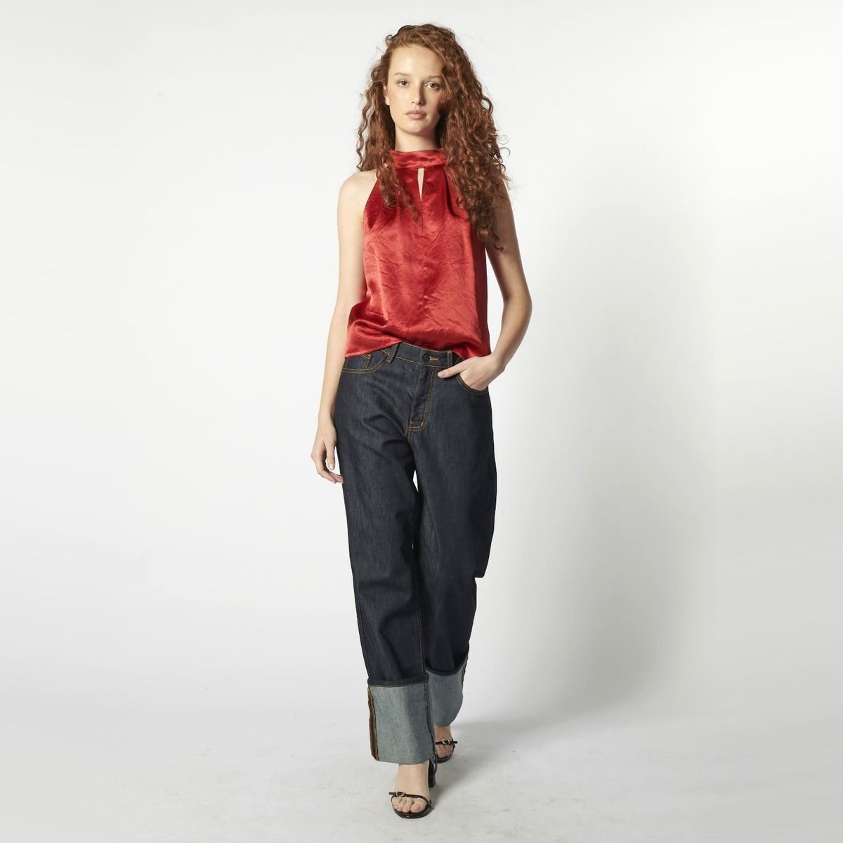 SINGOLARE - Jeans Culotte Tiro Alto Mujer Singolare