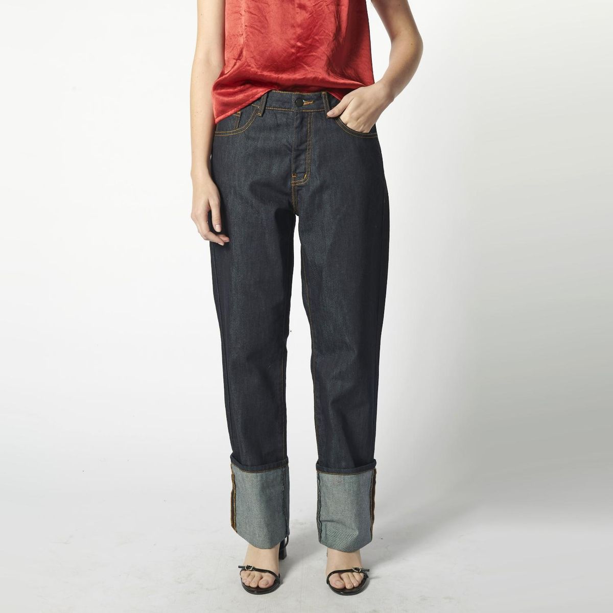 SINGOLARE - Jeans Culotte Tiro Alto Mujer Singolare