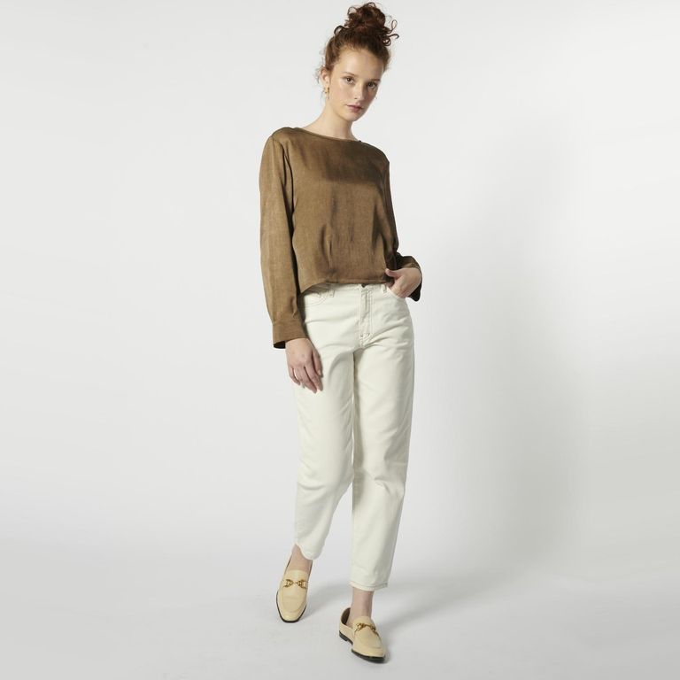 SINGOLARE Jeans Straight Tiro Medio Mujer
