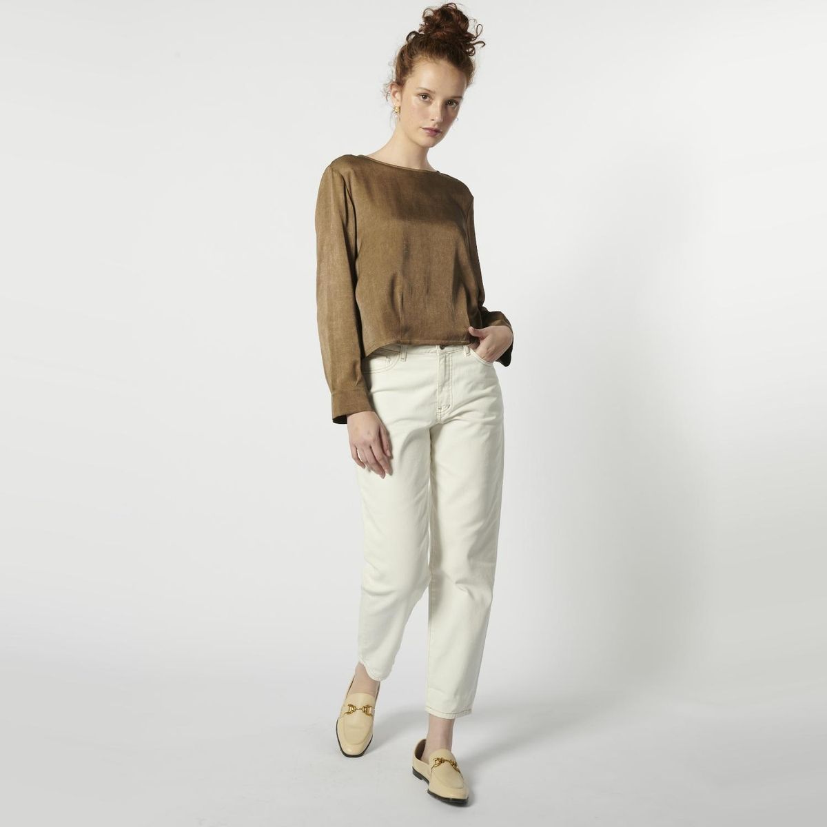 SINGOLARE - Jeans Mom Tiro Medio Mujer Singolare