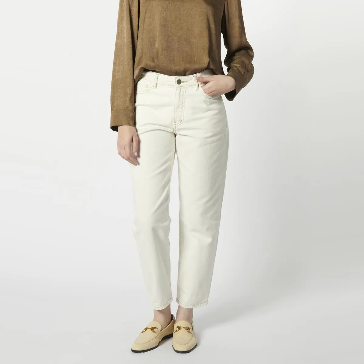 SINGOLARE - Jeans Mom Tiro Medio Mujer Singolare