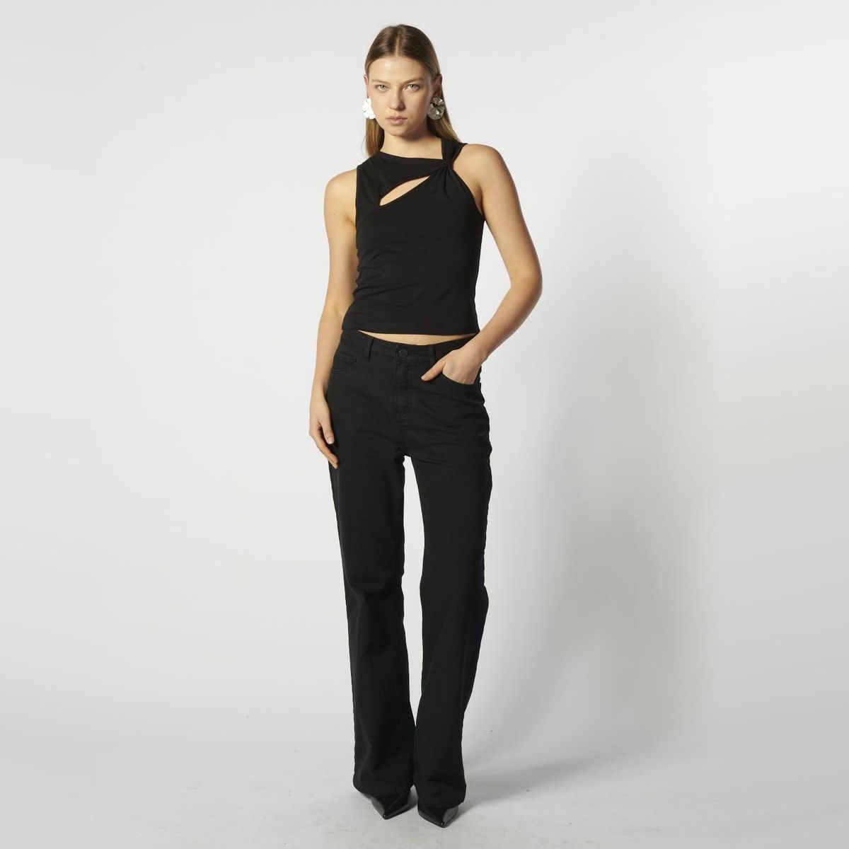 SINGOLARE - Jeans Flare Tiro Alto Mujer Singolare
