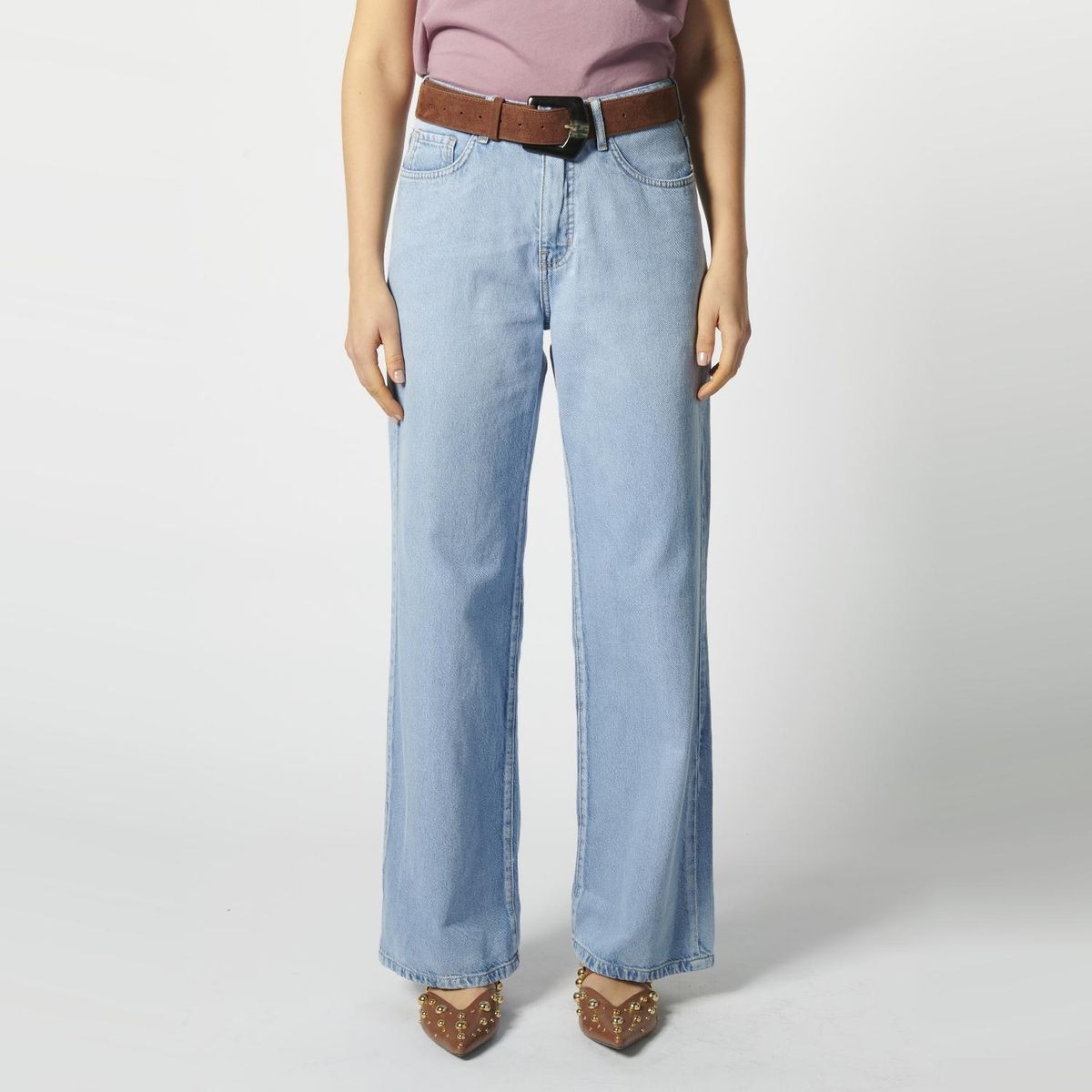 SINGOLARE - Jeans Recto Tiro Medio Mujer Singolare