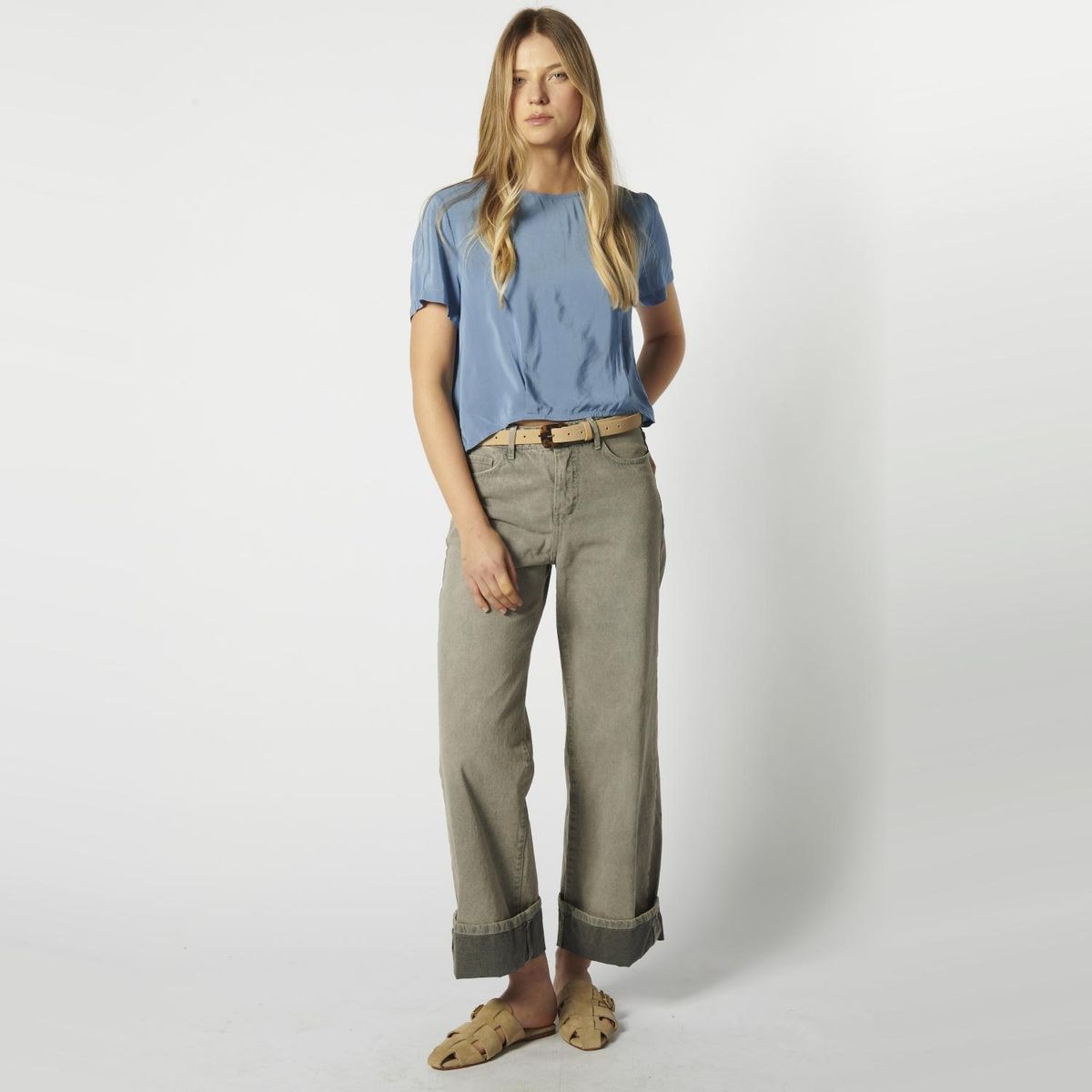 SINGOLARE - Jeans Recto Tiro Medio Mujer Singolare