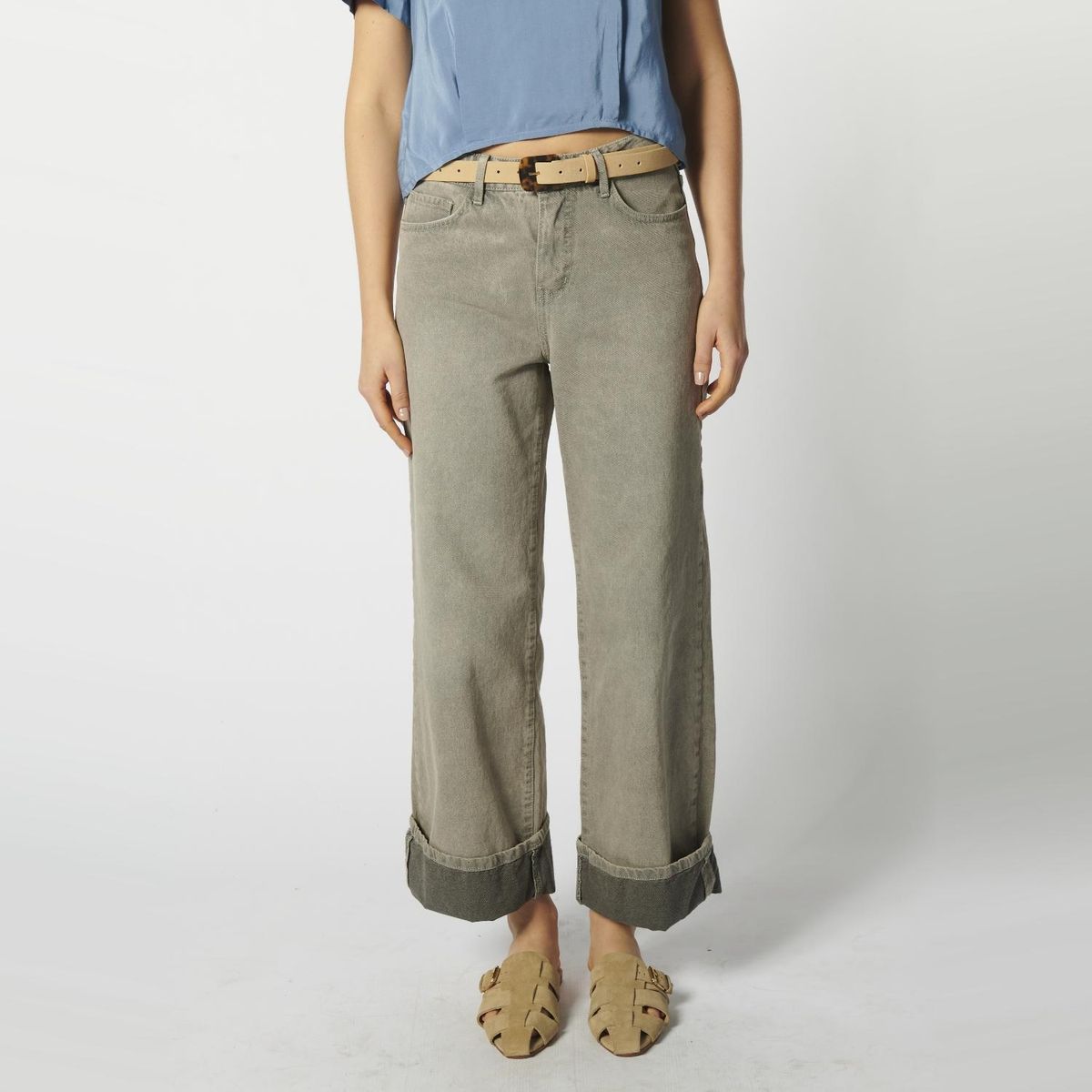 SINGOLARE - Jeans Recto Tiro Medio Mujer Singolare