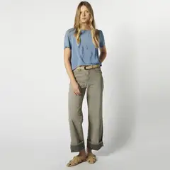 SINGOLARE - Jeans Recto Tiro Medio Mujer