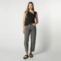 SINGOLARE - Jeans Carrot Tiro Medio Mujer
