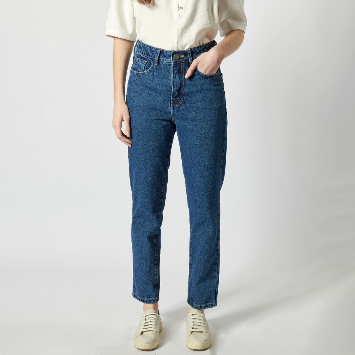 SINGOLARE - Jeans Slim Fit Tiro Alto Mujer Singolare