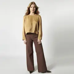 SINGOLARE - Jeans Culotte Tiro Alto Mujer