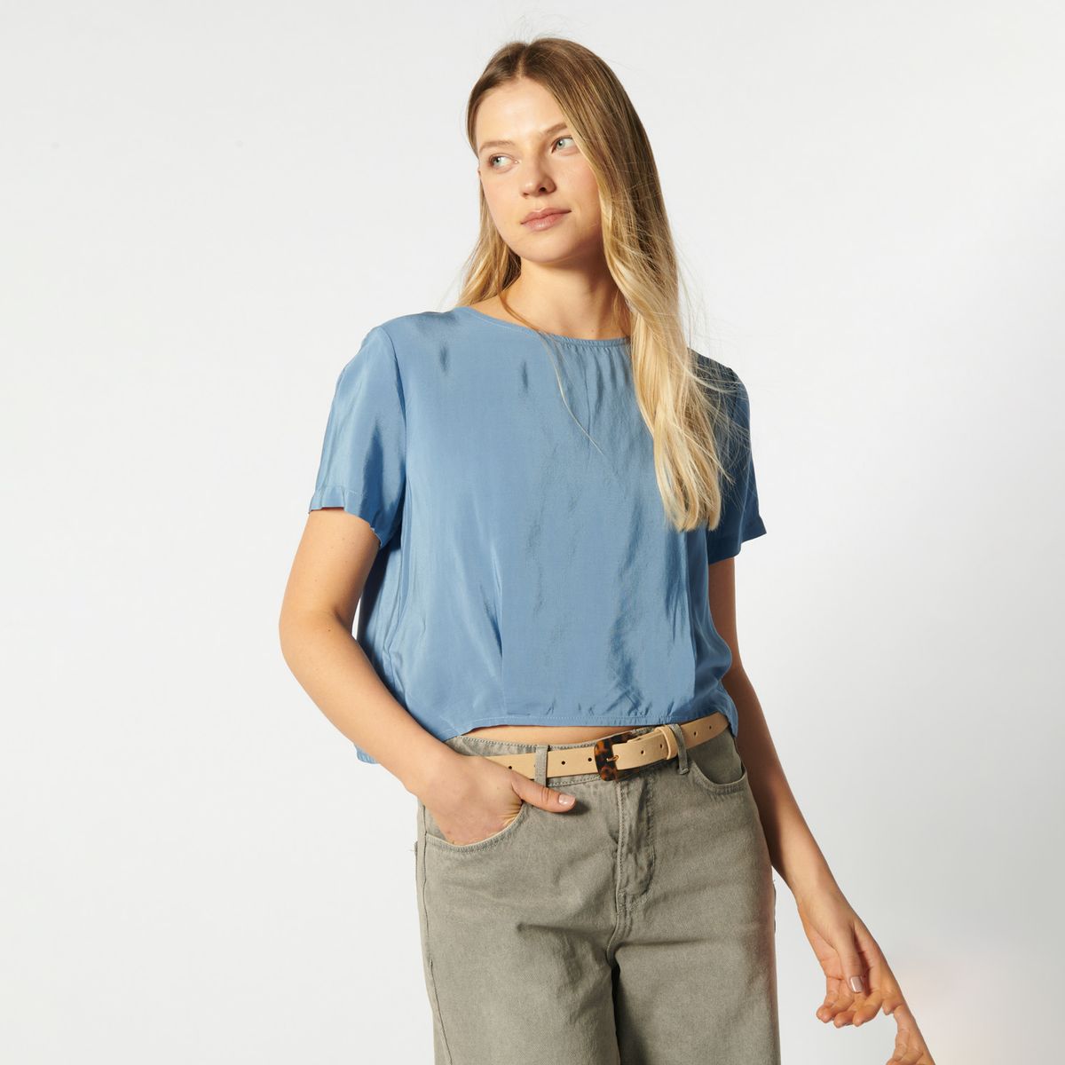 SINGOLARE - Blusa Manga Corta Mujer Singolare