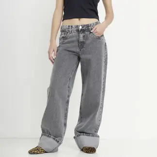 SYBILLA - Jeans Baggy Tiro Medio Mujer