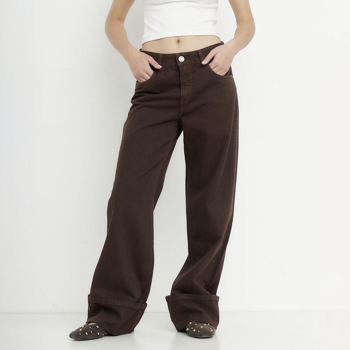 SYBILLA - Jeans Baggy Tiro Medio Mujer Sybilla