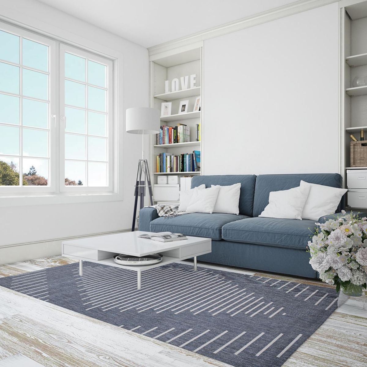 DORAL - Alfombra Sisal Chicago D1 Azul 200X280 Doral