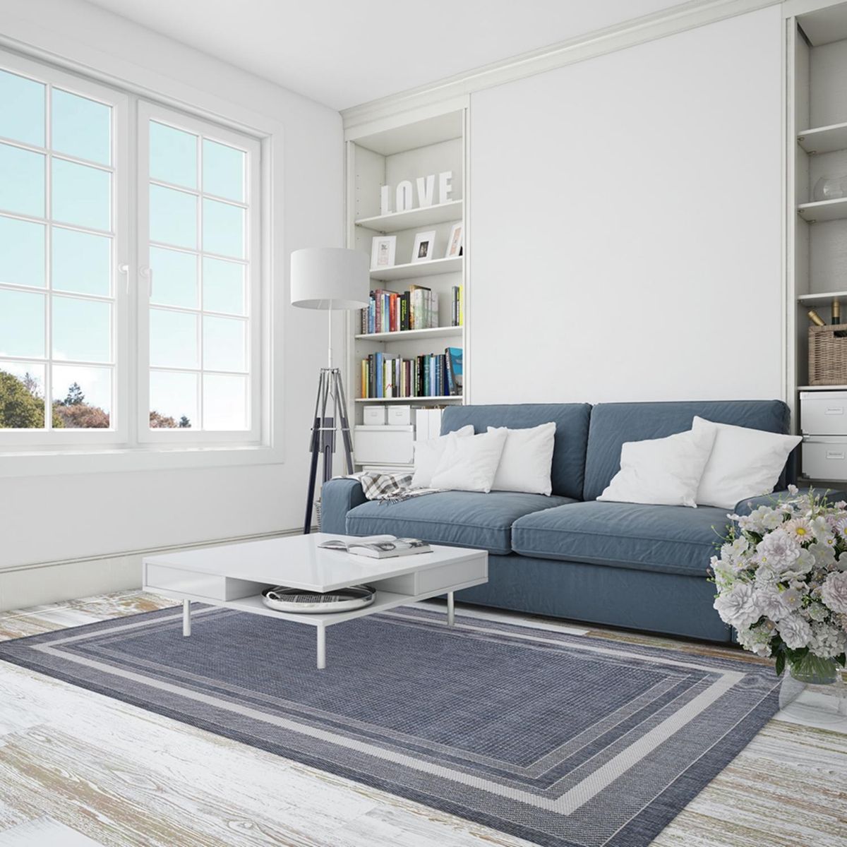 DORAL - Alfombra Sisal Chicago D3 Azul 150X200 Doral