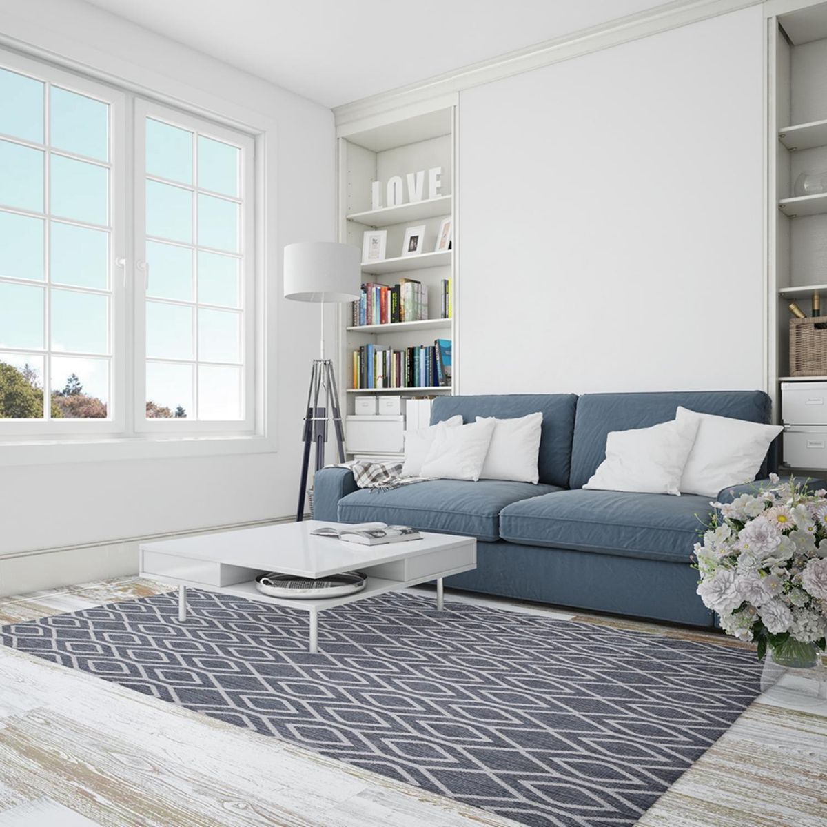 DORAL - Alfombra Sisal Chicago D2 Azul 170X230 Doral