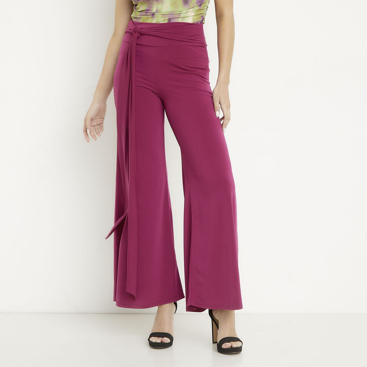 MOSSIMO - Pantalón Palazzo Tiro Súper Alto Mujer Mossimo