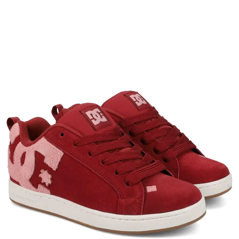 DC SHOES - Courtgraffiksd Zapatilla Urbana Mujer Cuero Rojo Dc Shoes