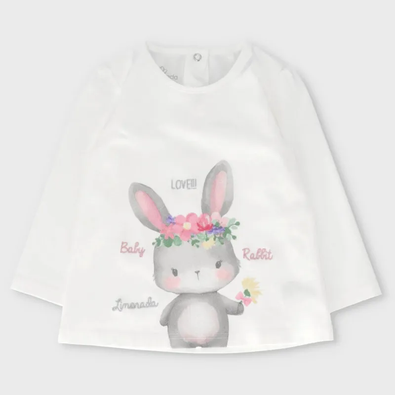 LIMONADA - Polera Manga Larga Bebé Niña Algodón Limonada