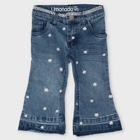 Jeans Wide Leg Bebé Niña Algodón