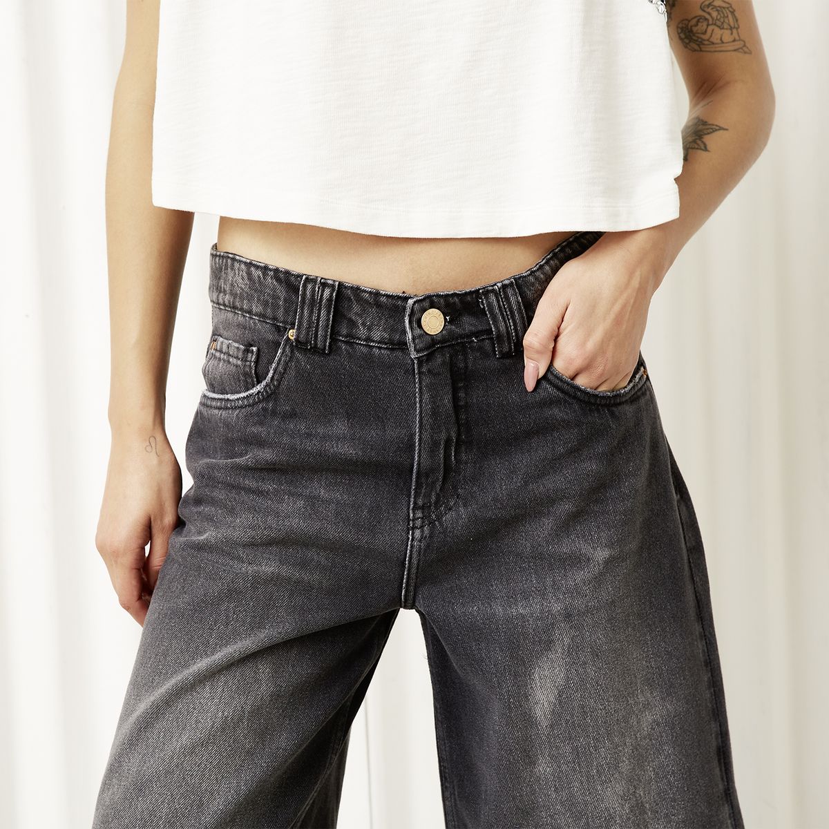 AMERICANINO - Short Básico Tiro Medio Mujer Americanino