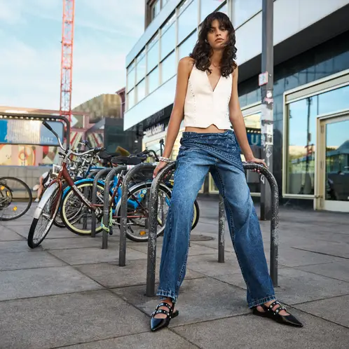 AMERICANINO - Jeans Straight Bajo Mujer
