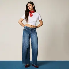 AMERICANINO - Jeans Straight Tiro Bajo Mujer