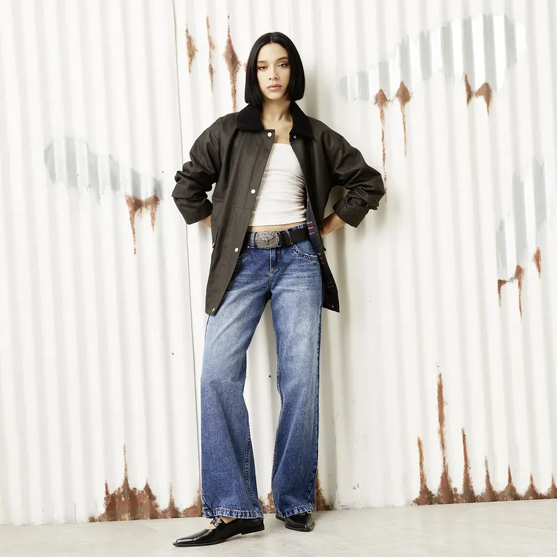 AMERICANINO - Jeans Straight Tiro Bajo Mujer Americanino
