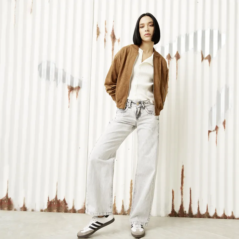 AMERICANINO - Jeans Straight Tiro Medio Mujer Americanino