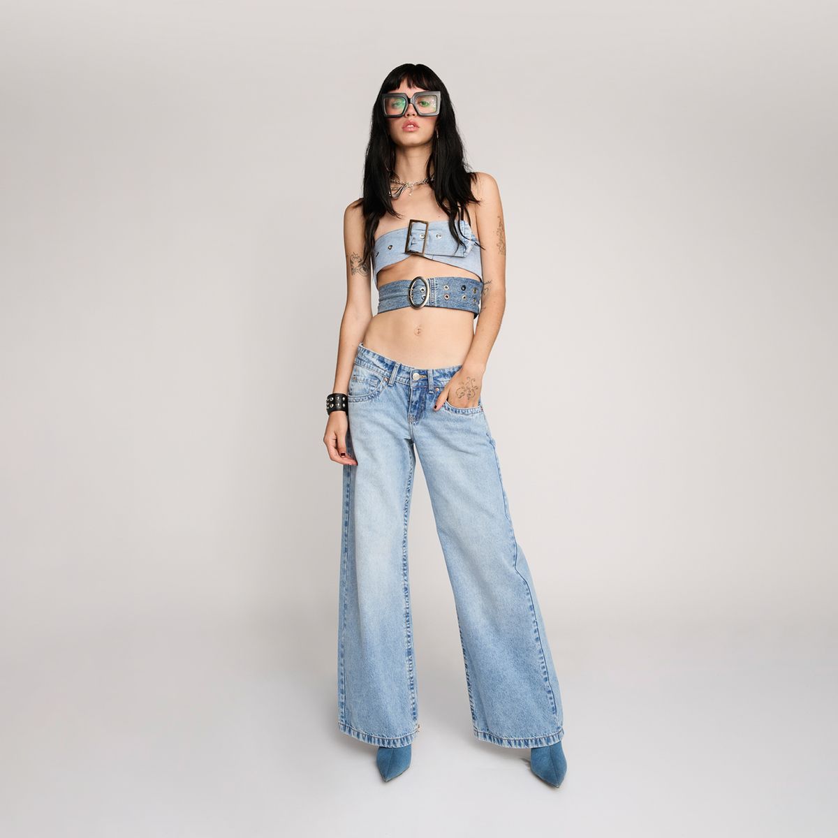 AMERICANINO - Jeans Straight Tiro Medio Mujer Americanino