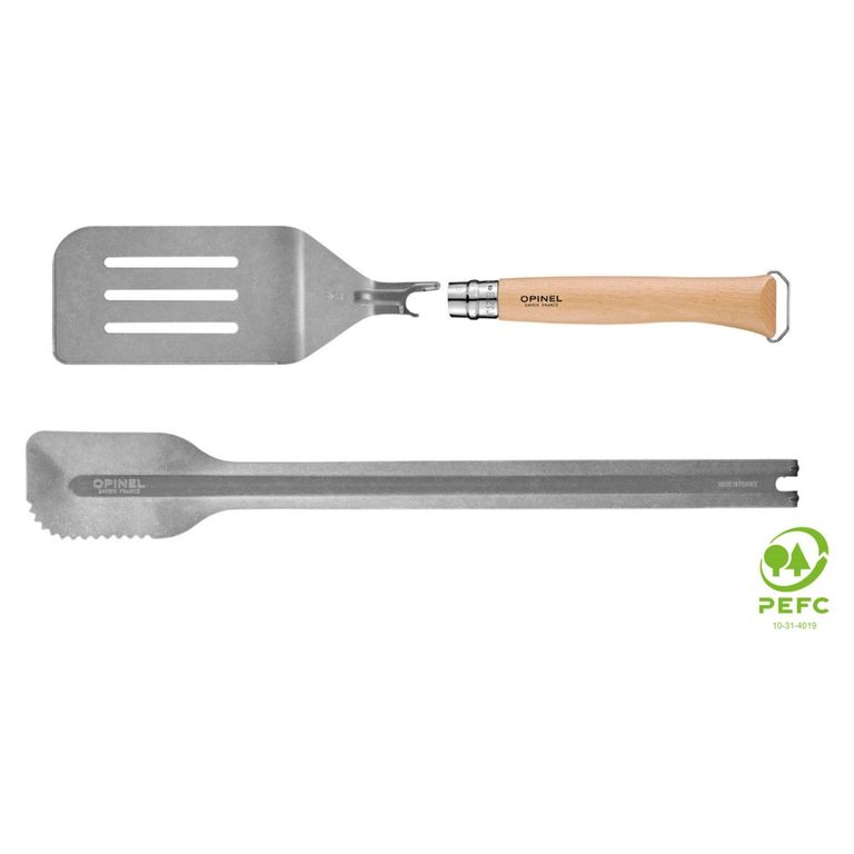 Set Asado Parrillero 3 Piezas Navaja/Espátula/Pinza