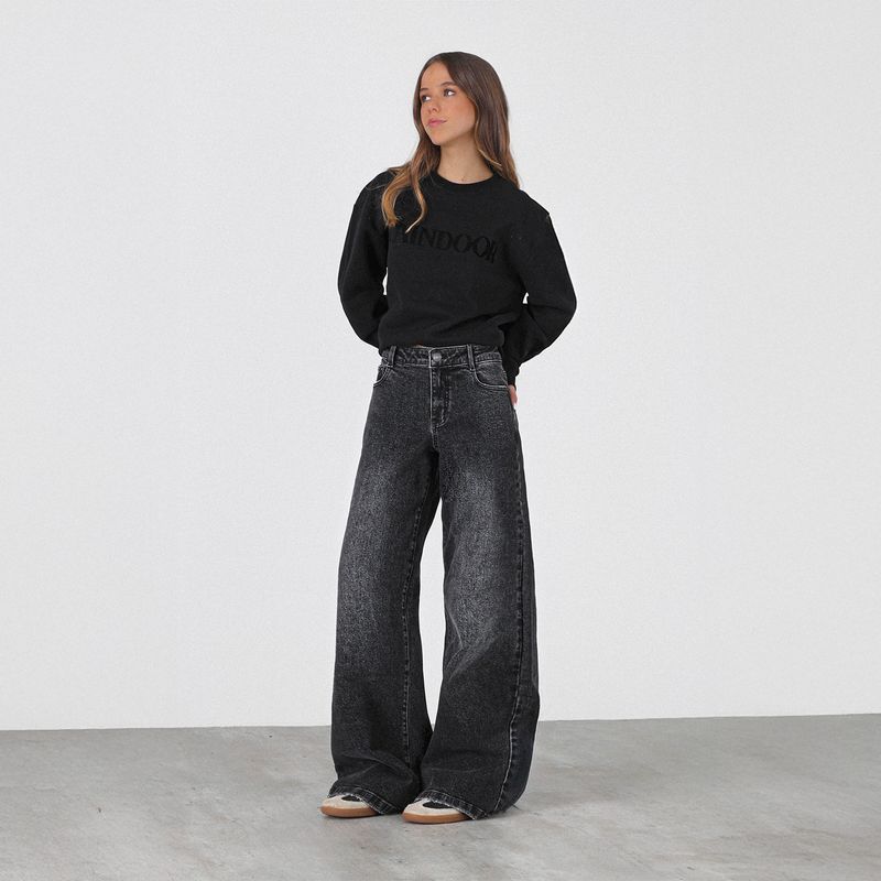 RAINDOOR - Jeans Wide Leg Tiro Bajo Mujer Raindoor