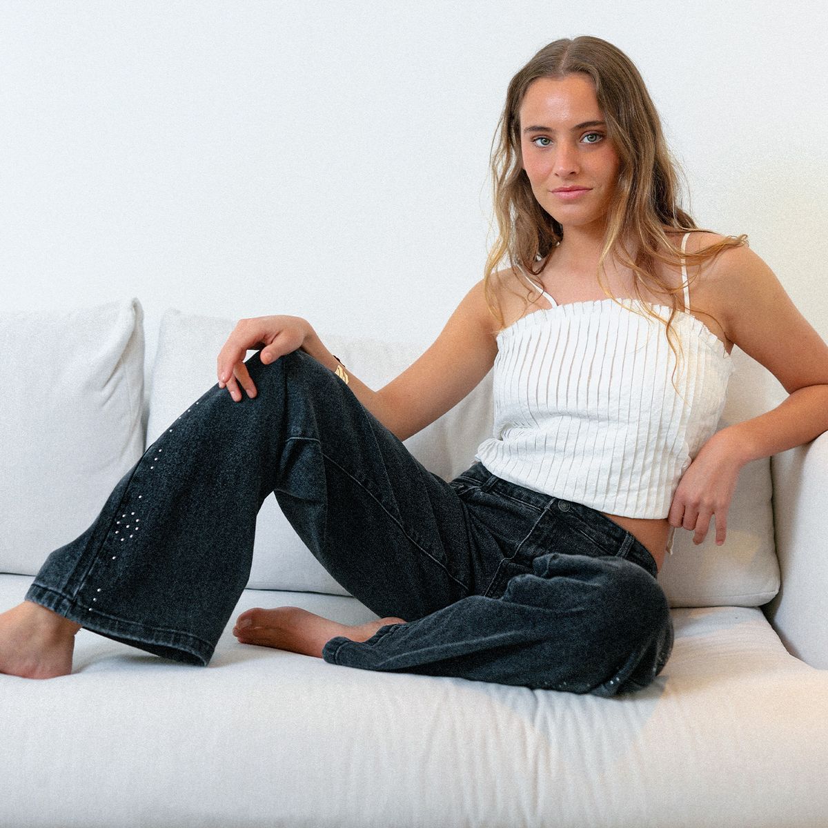 RAINDOOR - Jeans Straight Tiro Bajo Mujer Raindoor