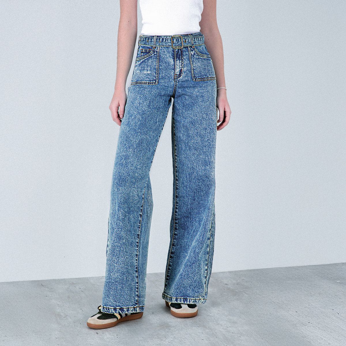 RAINDOOR - Jeans Straight Tiro Medio Mujer Raindoor
