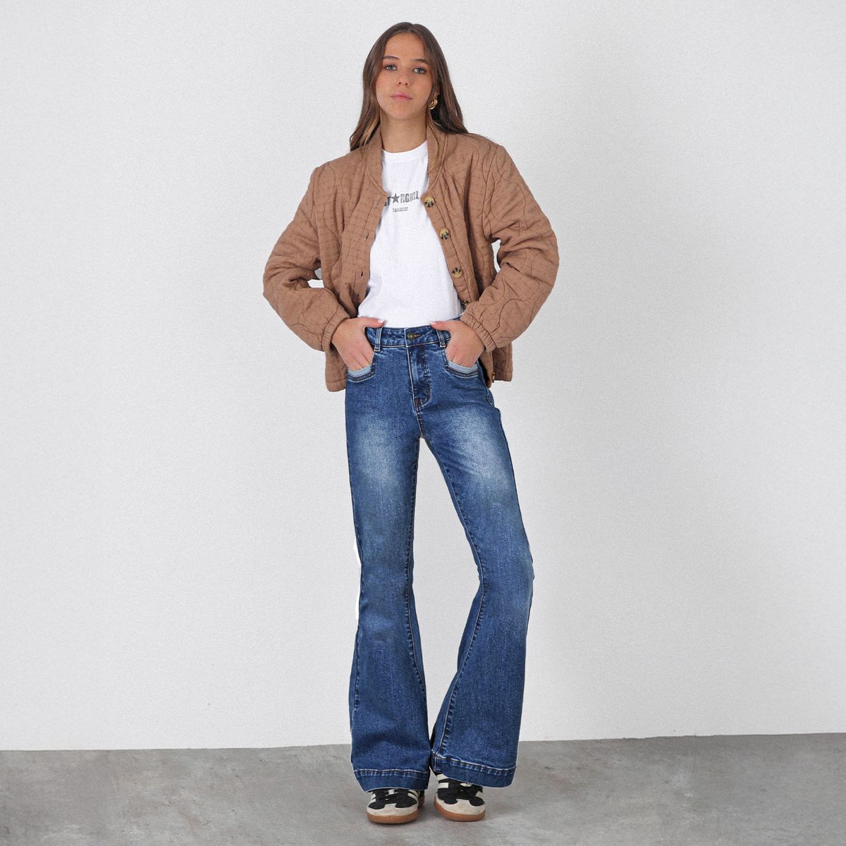 RAINDOOR - Jeans Flare Tiro Medio Mujer Raindoor