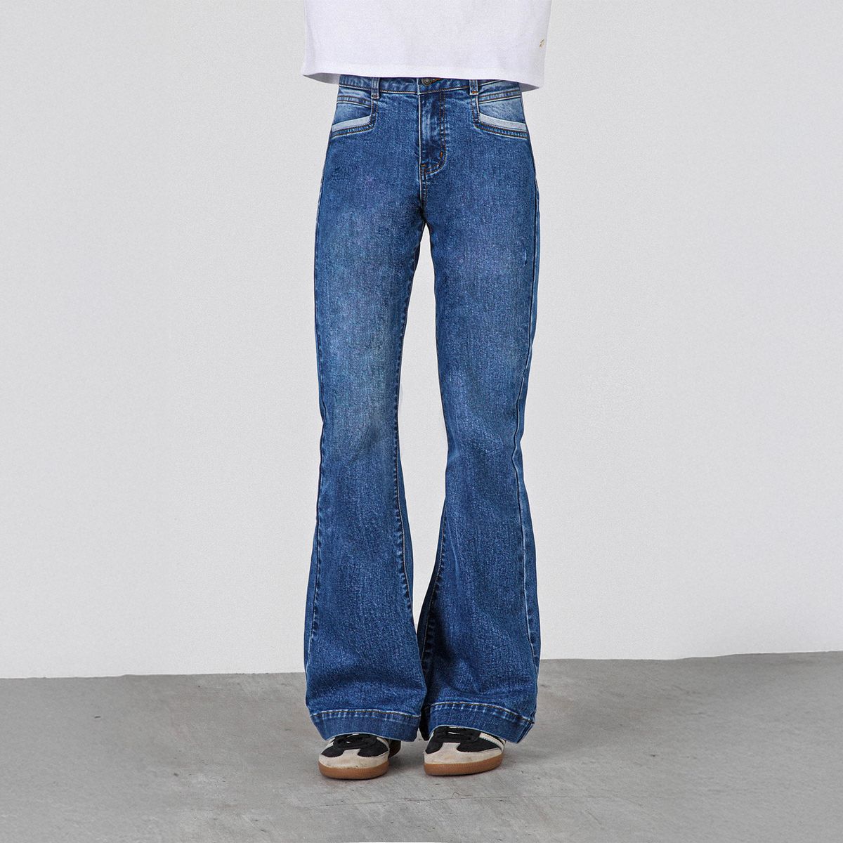 RAINDOOR - Jeans Flare Tiro Medio Mujer Raindoor