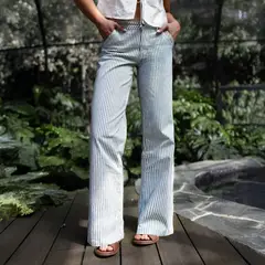 RAINDOOR - Jeans Straight Tiro Medio Mujer