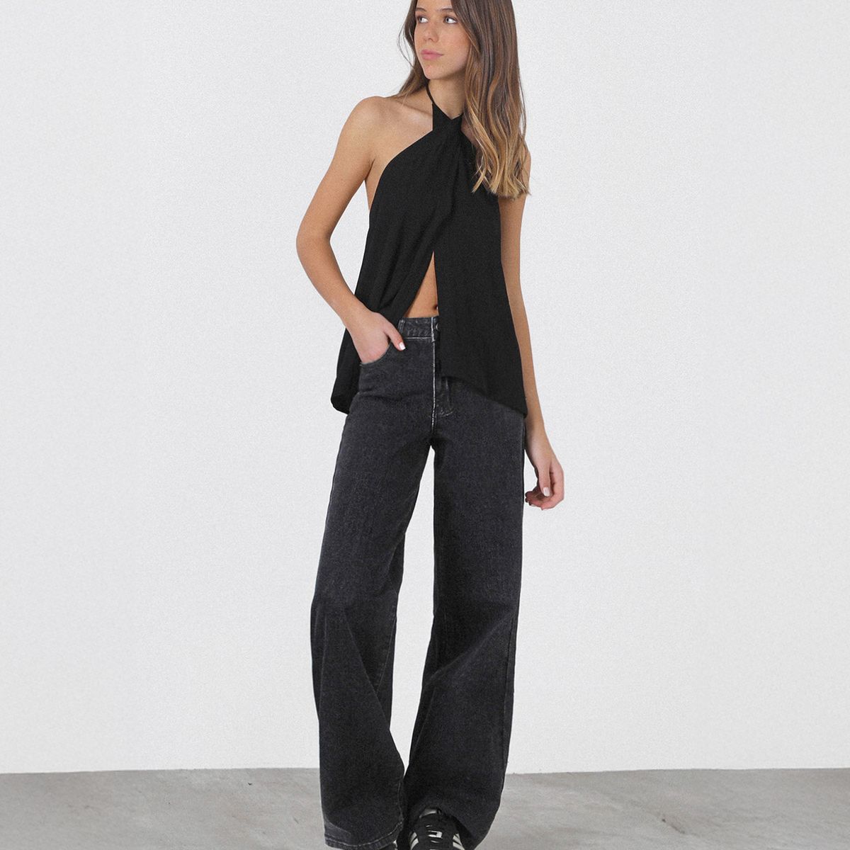 RAINDOOR - Jeans Straight Tiro Medio Mujer Raindoor