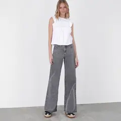 RAINDOOR - Jeans Straight Tiro Medio Mujer