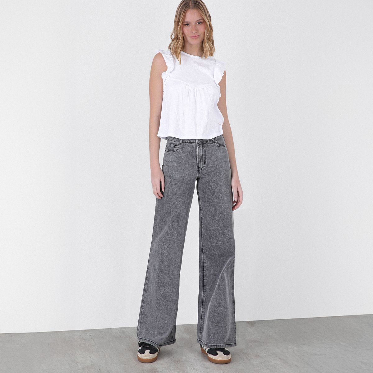 RAINDOOR - Jeans Straight Tiro Medio Mujer Raindoor