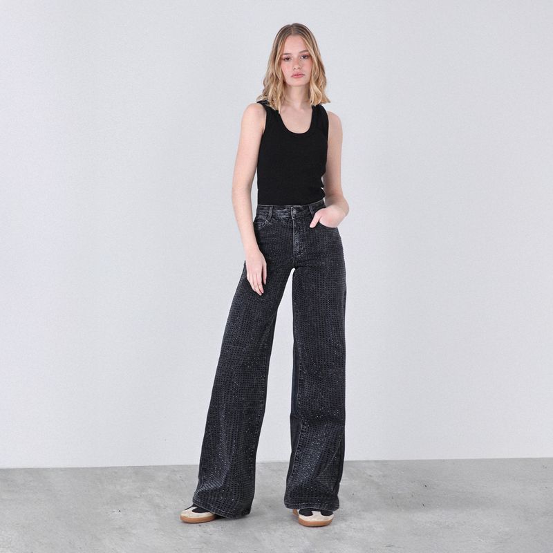 RAINDOOR - Jeans Wide Leg Tiro Medio Mujer Raindoor