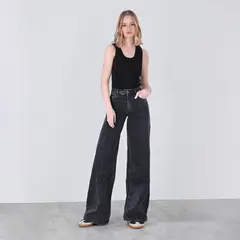 RAINDOOR - Jeans Wide Leg Tiro Medio Mujer