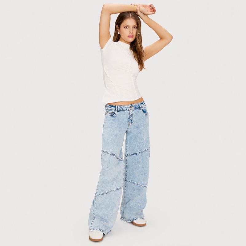 RAINDOOR - Jeans Wide Leg Tiro Medio Mujer Raindoor