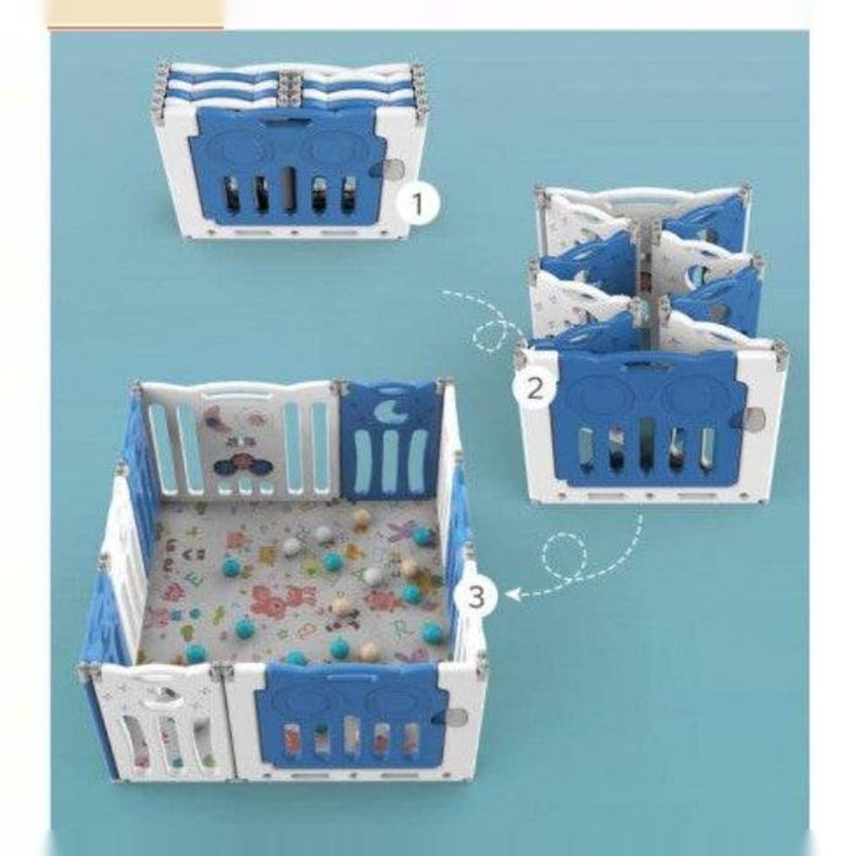 HOBBYMARKET - Corral Plegable S Azul Hobby Market