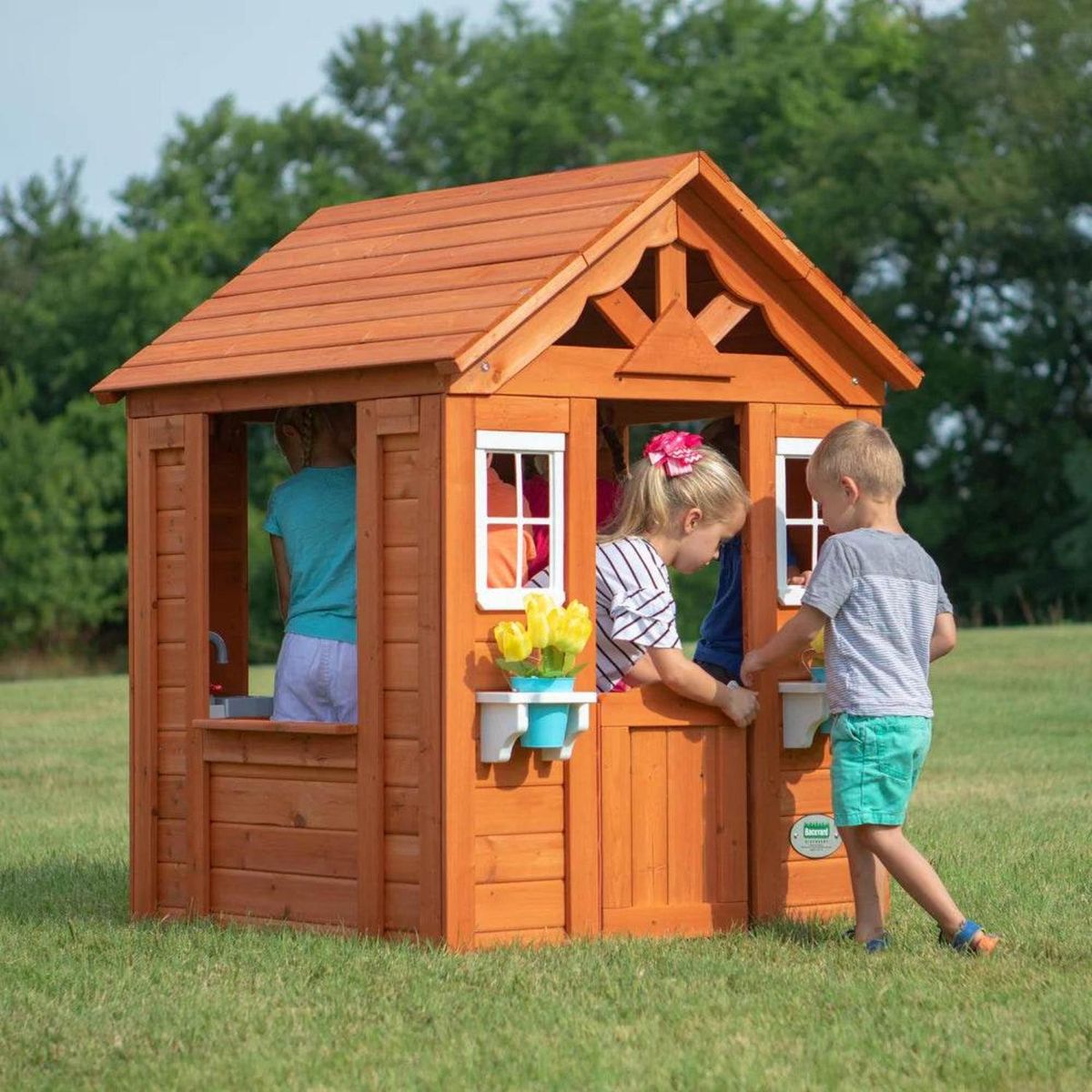 Casa de juegos para ni&ntilde;os en espacios recreativos