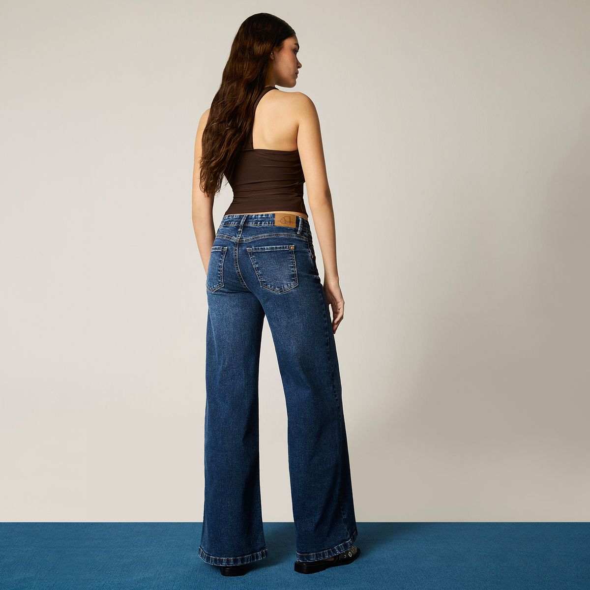 AMERICANINO - Jeans Wide Leg Tiro Medio Mujer Americanino