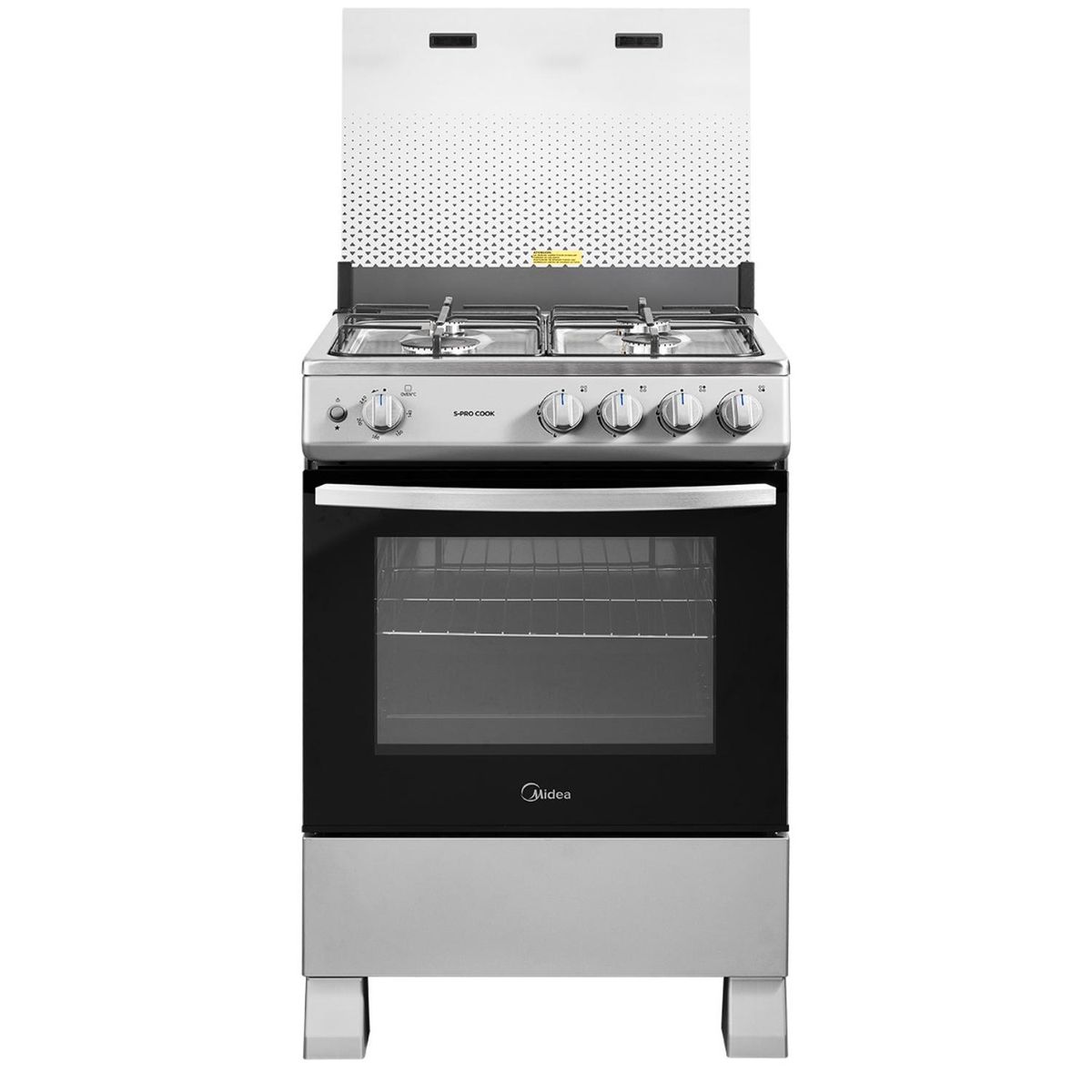 MIDEA - Cocina a Gas 4 Quemadores 24inch Silver Midea
